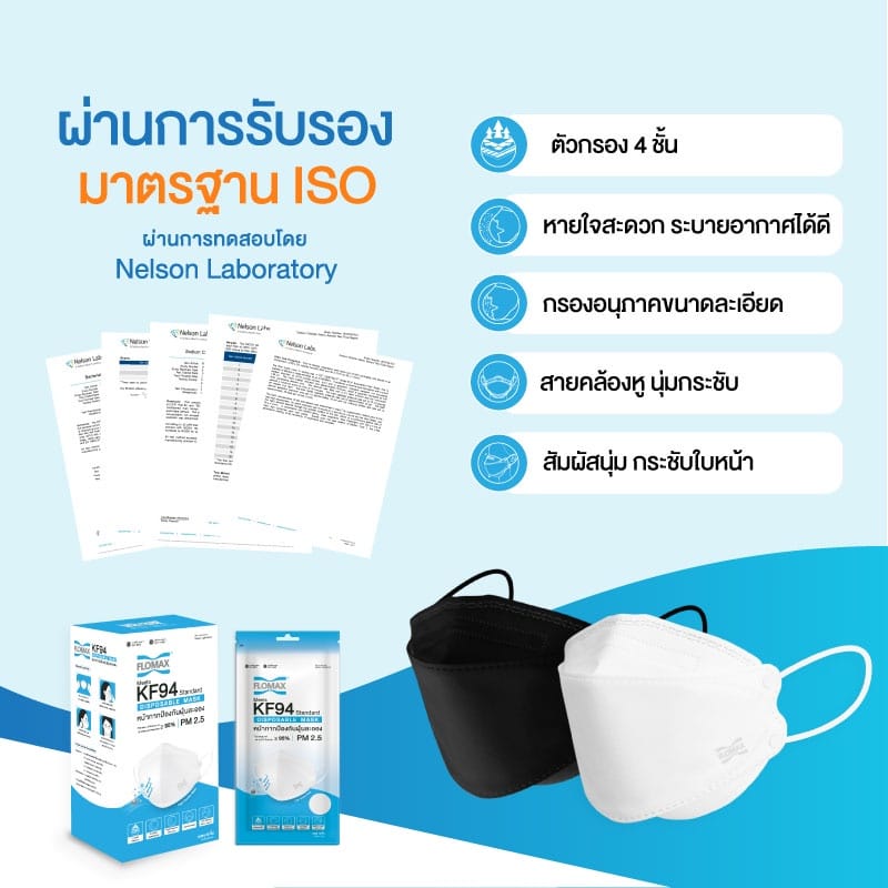 หน้ากากป้องกันฝุ่นละออง FLOMAX สีชมพู (10 ชิ้น/แพ็ค)_2